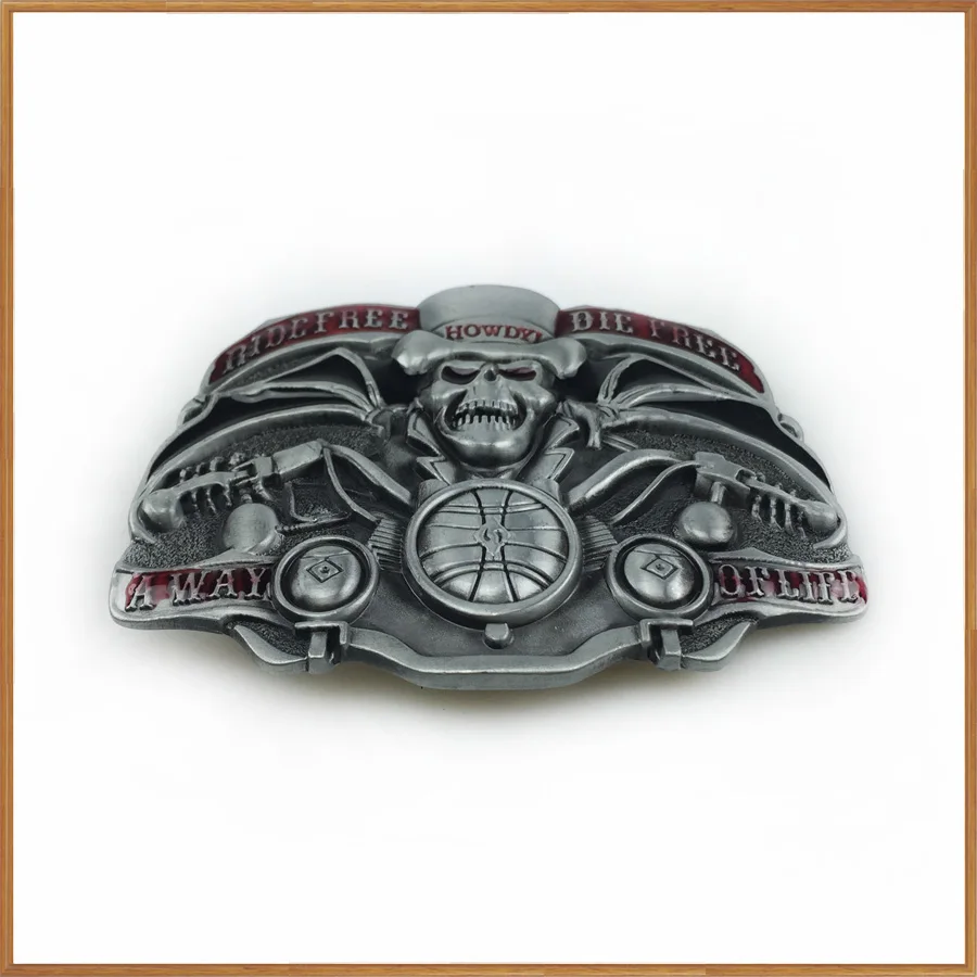 Пряжка BuckleClub с черепом для мужчин ширина 4 см|Пряжки и крючки| |