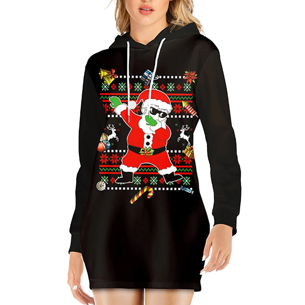 Женское уютное платье с капюшоном женское костюм на Хэллоуин осенне зимнее