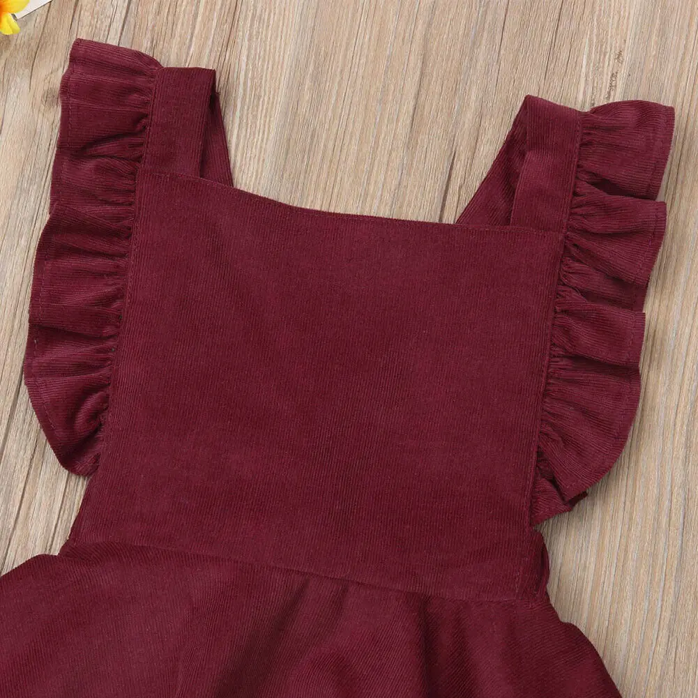 Emmababy Fashion Newborn Kids Baby Girl Floral Skirts Princess Lovely Corduroy Sundress Clothes Autumn A-Line Skirts 6M-5Y
