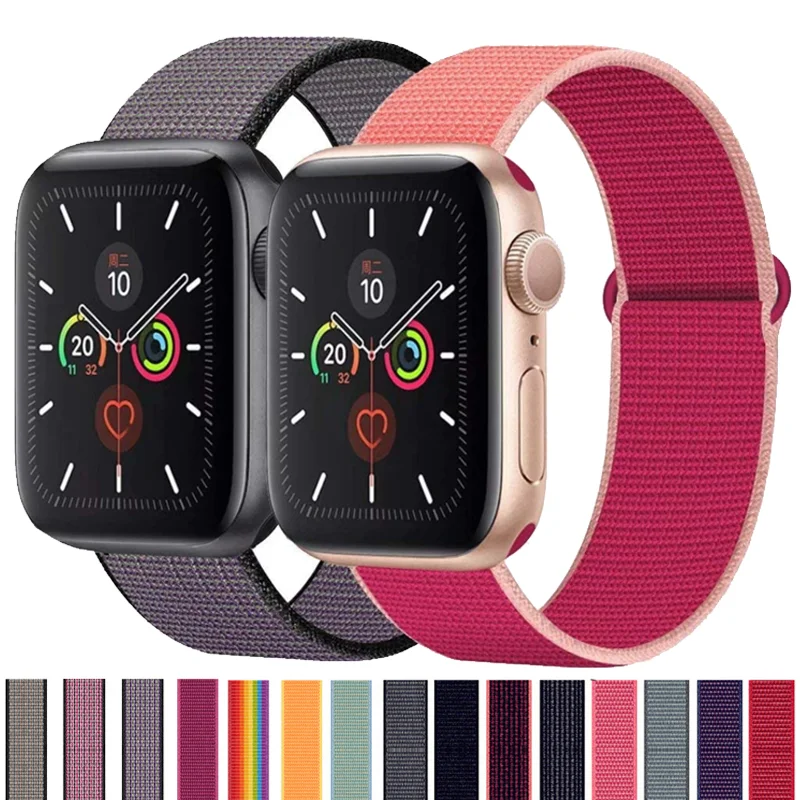 Ремешок для часов спортивный из дышащего нейлона Apple Watch 1/2/3/4/5 38/40/42/44 мм|Ремешки