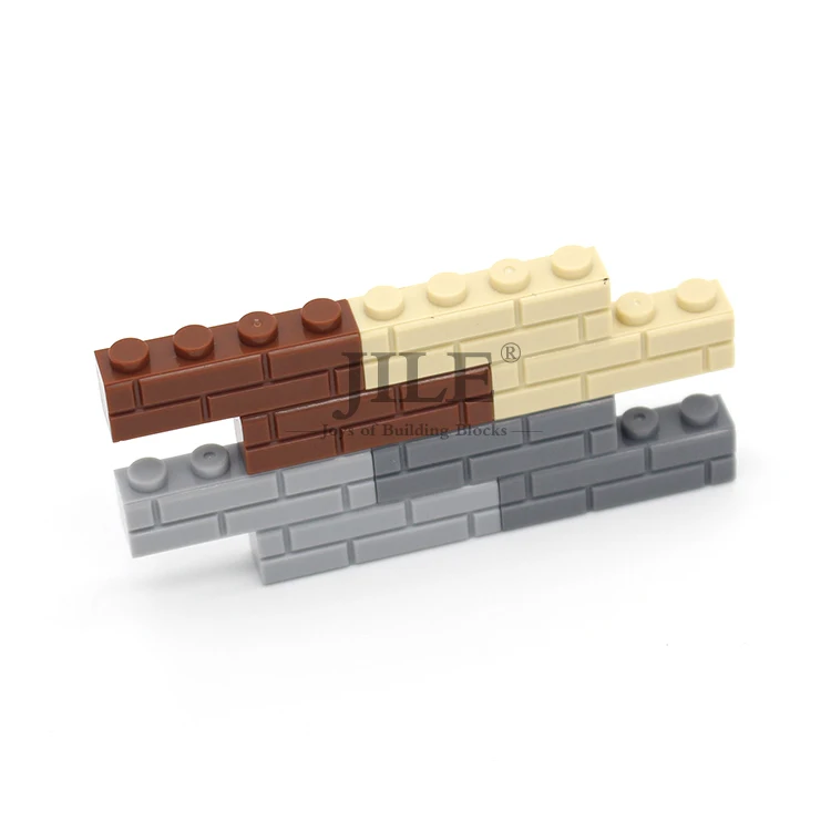Конструктор Moc модифицированный 1x4 с профилем кирпичной кладки уличный вид