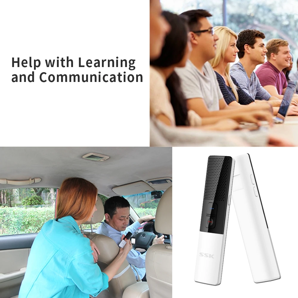 SSK Bluetooth Smart language Translator двусторонний переводчик в режиме реального времени 80+ language s переводчик для обучения бизнесу