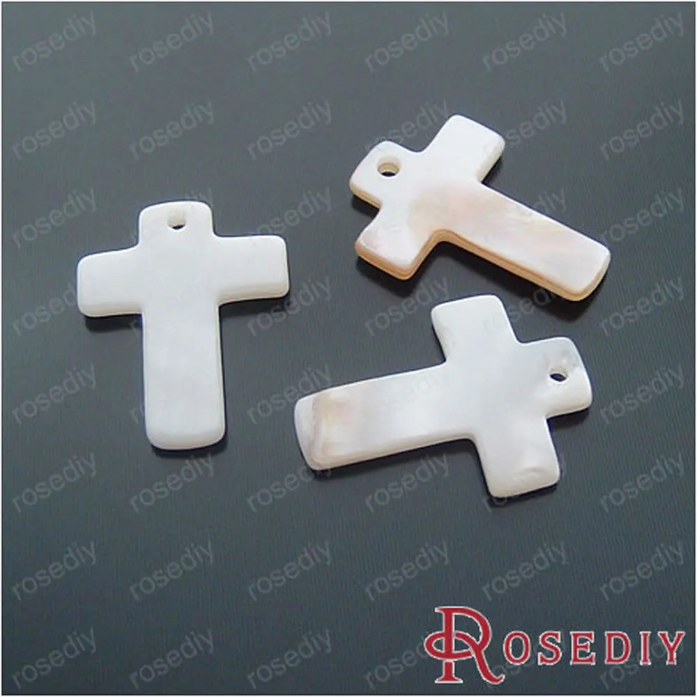 Wholesale 22*17mm Cross Natural Freshwater Shell Beads Diy Jewelry Findings Accessories 20 Pieces(JM5465) | Украшения и
