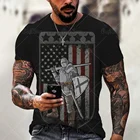 Новинка 2022, Мужская футболка с коротким рукавом и 3D-принтом, модная мужская футболка в уличном стиле с короткими рукавами, спортивная одежда для фитнеса