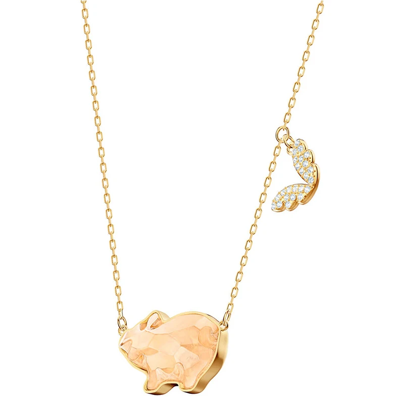 

SWA 2019 High Quality PETS PIG Necklace Cute Exquisite Pig Lady Clavicle Fashion Charm Jewelry Unique Gift