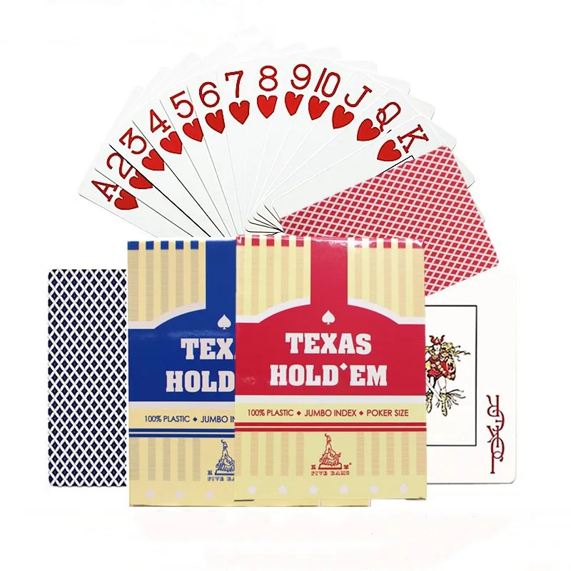 

New 2 Sets/Lot Baccarat Texas Hold'em Plastic Playing Cards Waterproof wear-resistant Scrub Poker Cards games 2.48*3.46 inch