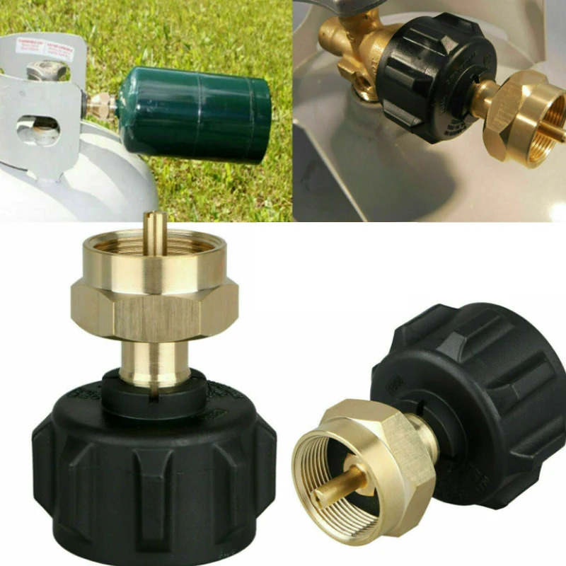 

D5 Gas Propane QCC1 Regulator Valve Refill Adapter Lp Gas 1 Lb Cylinder Tank QCC1 Coupler Outdoor Sports BBQ Camping Fishing Kit