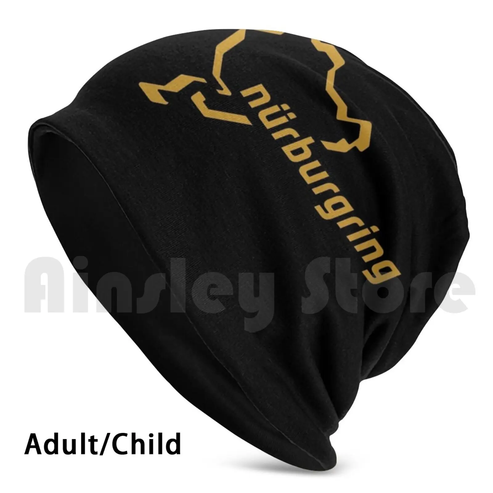 

Nurburgring Gold Fan Art Logo Beanies Pullover Cap Comfortable Nurburgring Green White Germany Carbon Track