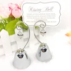 1 шт х Серебряный звон поцелуи колокол карточка с именем и местом держатель Свадебная бонбоньерка для сердце вечерние украшения