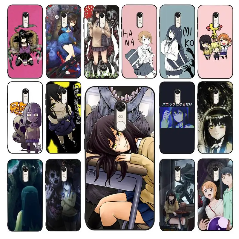 

Yinuoda Anime Mieruko-chan Horror Manga Phone Case for Redmi 5 6 7 8 9 A 5plus K20 4X 6 cover
