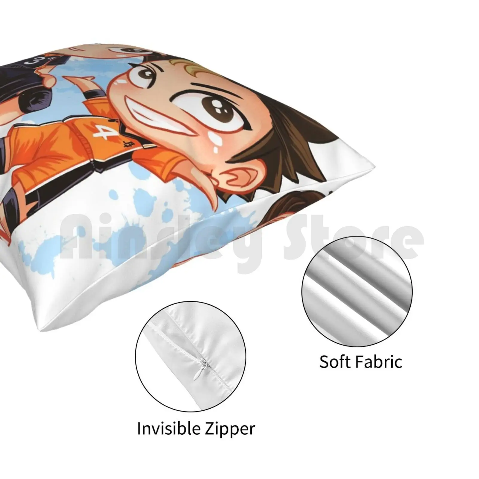 Chibi Time! &amp Подушка Nishinoya чехол домашняя мягкая подушка с рисунком Haikyuu