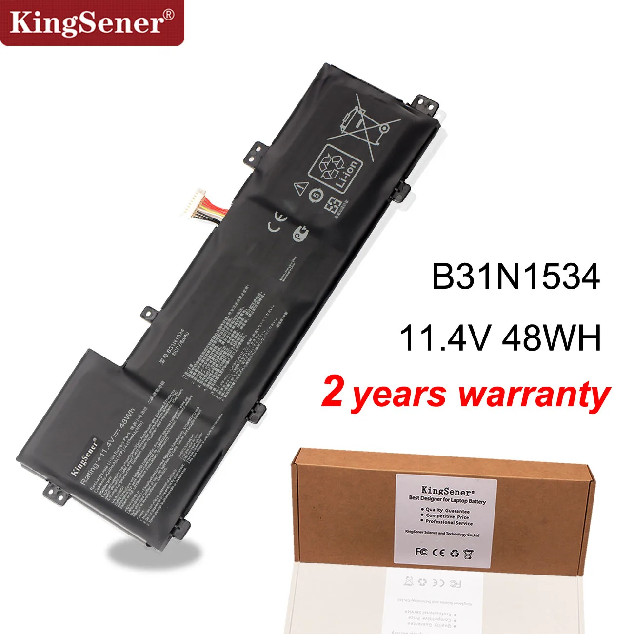 KingSener B31N1534 Аккумулятор для ноутбука Asus Zenbook UX510 UX510UW UX510UX серии 3ICP7/60/80 0B200 02030000 11 4 V