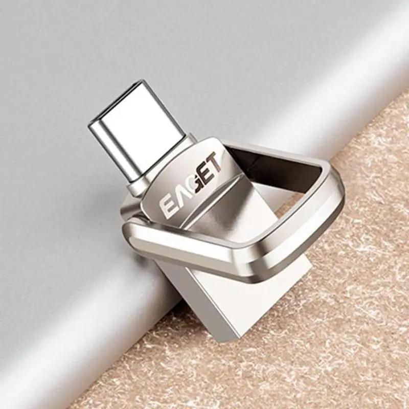 EAGET CU20/CU30/CU31/U81 металлическая флеш-накопитель USB 3,0 карта памяти OTG Тип C ручка диск Мини U диск 16 Гб/32 ГБ/64 Гб/128 ГБ