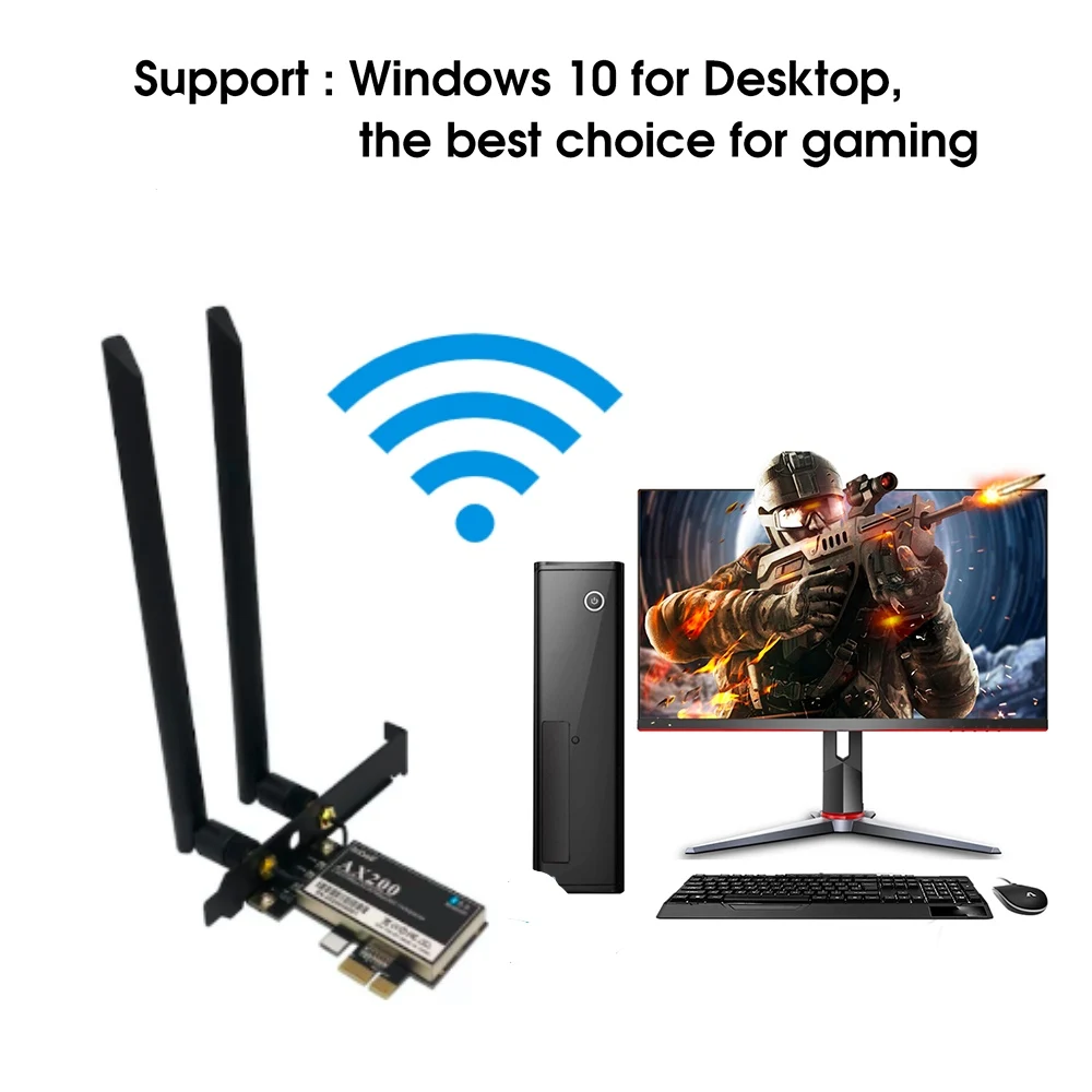 3000 Мбит/с двухдиапазонный Wi Fi 6 м. 2 Беспроводной карты для Intel AX200 AX200NGW адаптер