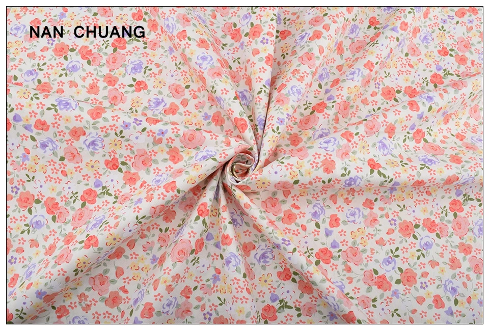 Nanchuang 8 шт./лот цветы саржевая хлопчатобумажная ткань Лоскутная Ткань для рукоделия Швейные материалы для детей 20x25 см