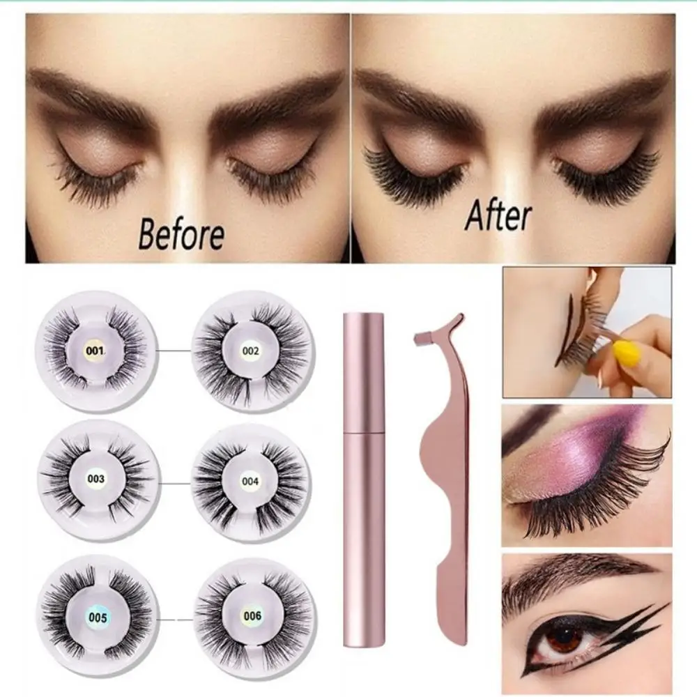 Магнитный жидкая подводка для глаз Eyeashes комплект Водонепроницаемый Длительное