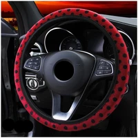 soft plush car steering wheel cover anti slip protect cover for diameter 38 cm steering wheel