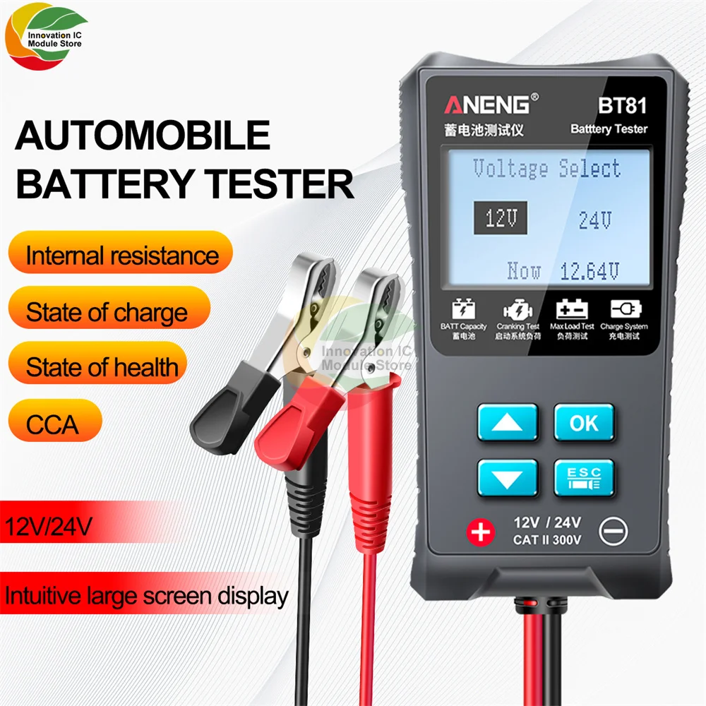 Тестер батареи BT81 инструмент для проверки емкости внутреннего сопротивления 12-24