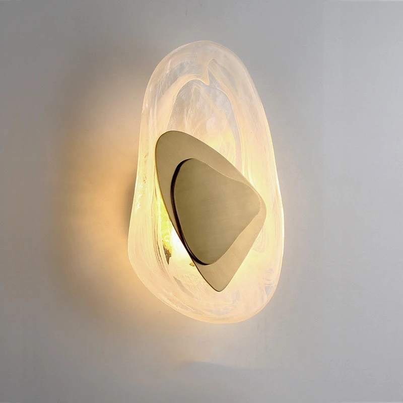Modern Wall Lamp Led Gold Luxury Sconce Shell Shape Lighting Fixture Indoor Wall Mount Living Bedroom Mirror Aisle Stairs Light