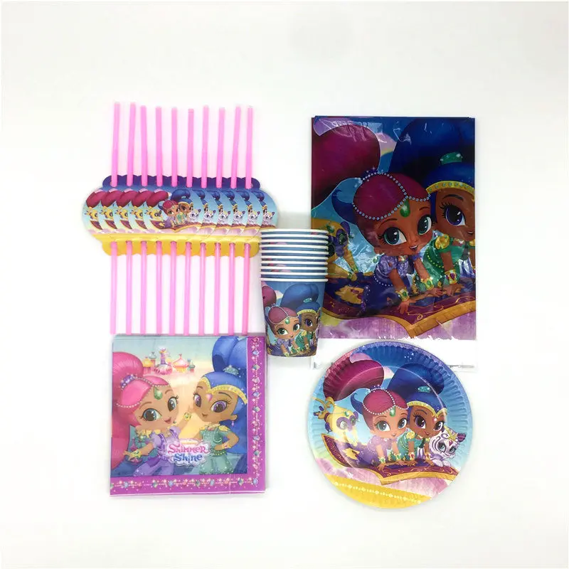 51 шт./лот изображением Шиммер и шайн из мультфильма бумажный стаканчик салфетка