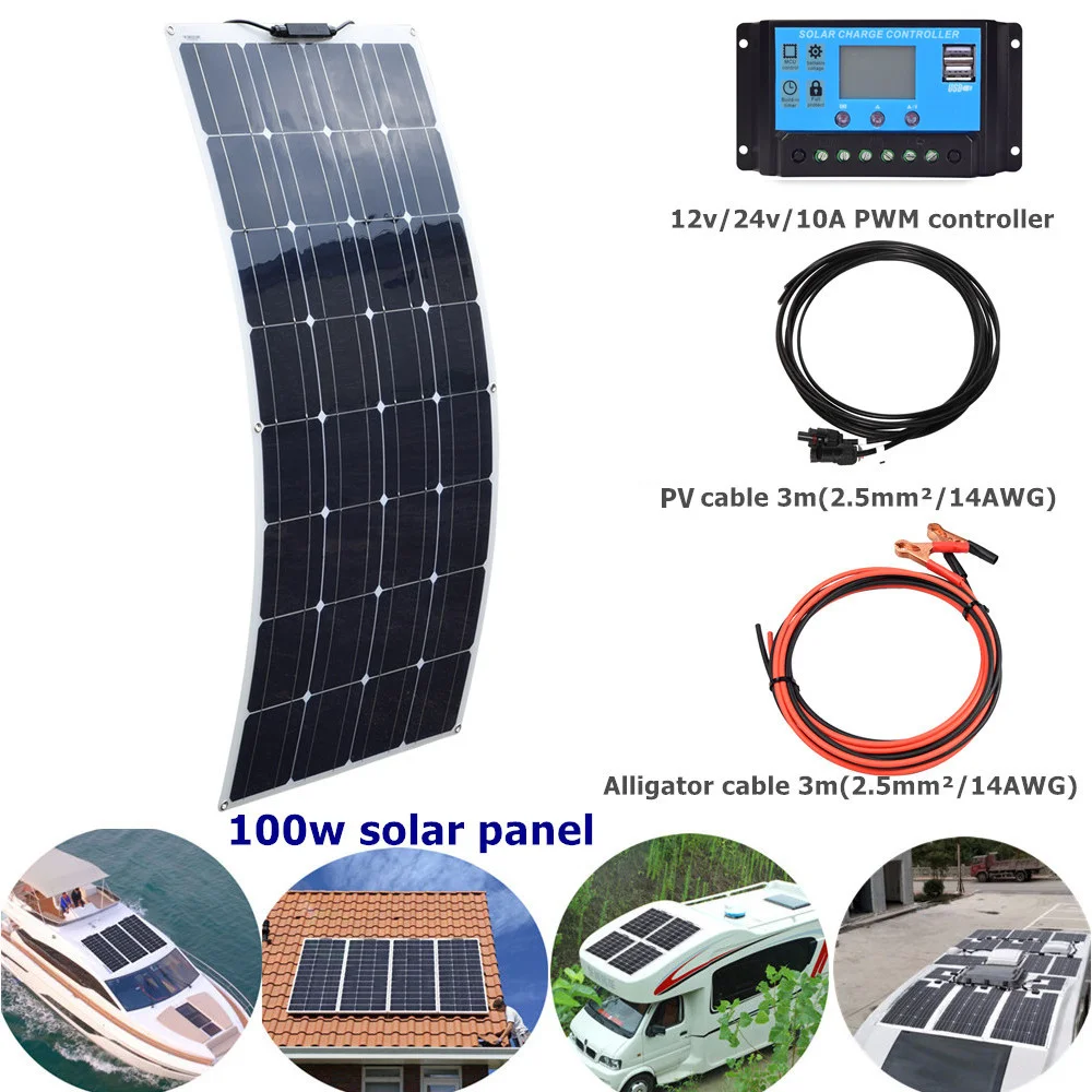 Гибкие солнечные панели BOGUANG 16 В 100 Вт высококачественное зарядное устройство на