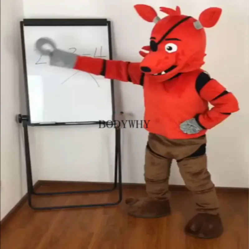 Костюм талисмана из красного волка Вечерние костюмы для костюмированной