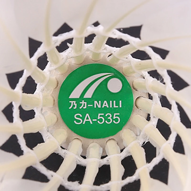 

12PCS/tube 200g White Badminton Shuttlecock Goose Feather Cork Wood Head