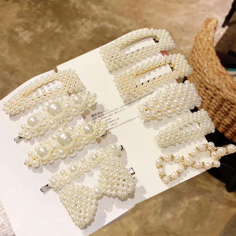 Женские заколки для волос с жемчугом Элегантные Заколки ручной работы