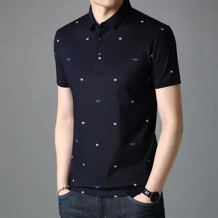 

Summer men's business casual short sleeve t-shirt 4987