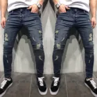 Мужские повседневные джинсы для фитнеса и бодибилдинга, удобные простые теплые джинсы с карманами, длинные спортивные джинсовые брюки с карманами, одежда для мужчин, лидер продаж 2021