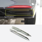 2 шт. ABS хромированный Автомобильный задний противотуманный декоративные полосы Накладка Стикеры стайлинга автомобилей для Hyundai Elantra CN7 аксессуары 2020 2021