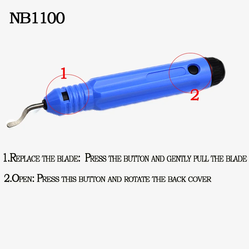 UCHEER 1set Edge trimmer burr scraper high speed steel edge-off plastic handle trimming deburrint