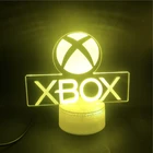 Xbox игровой значок 3D иллюзия Лампа игровая комната настройки рабочего стола светодиодный Сенсор огни Цвет изменения компьютер Подсветка украшения комнаты