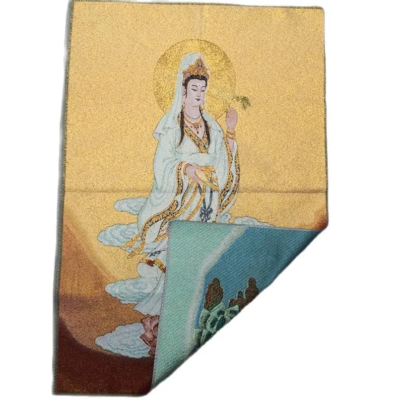 

Chinese Thangka Embroidery Handmade Silk Arya Avalokiteshvara Painting