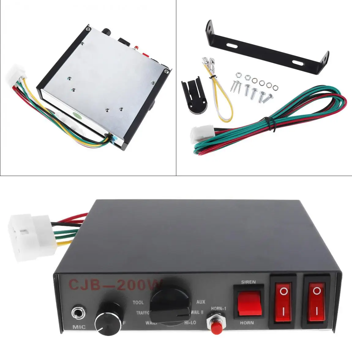 12V 400W 8 звук автомобиля Предупреждение сигнализации Полицейская машина скорой помощи пожарная машина сирена рупор громкоговоритель громкий Динамик+ микрофон+ Беспроводной дистанционного Управление