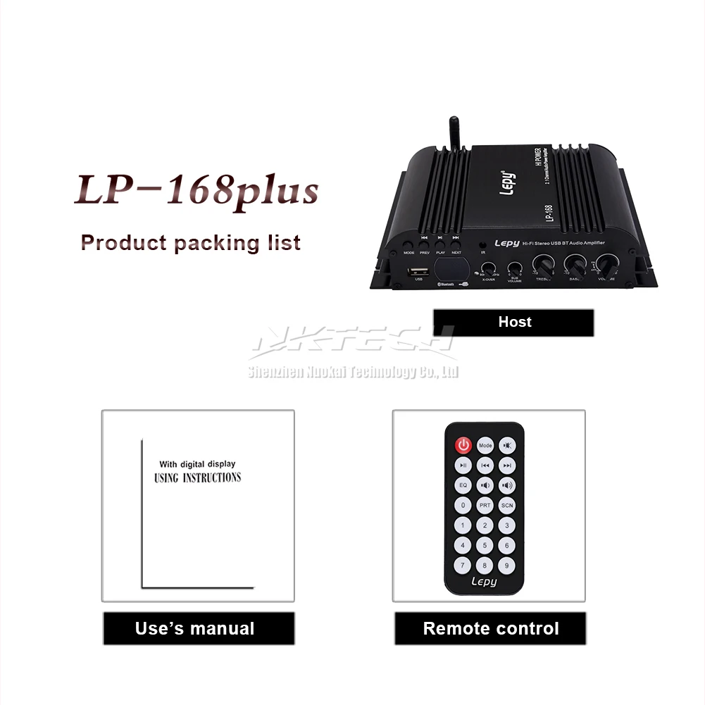 Цифровой стерео аудио усилитель мощности Lepy LP 168 Plus Hi Fi Автомобильный плеер Bluetooth 2