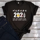 Рубашка для медсестер 2021, женские футболки с карантином, Футболка Harajuku с линией спереди, футболка с героем медсестры, одежда в эстетическом стиле, модные топы L