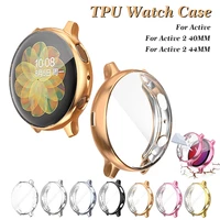 soft tpu protection case for samsung watch active with screen protector watch case for galaxy active 2 40mm 44mm