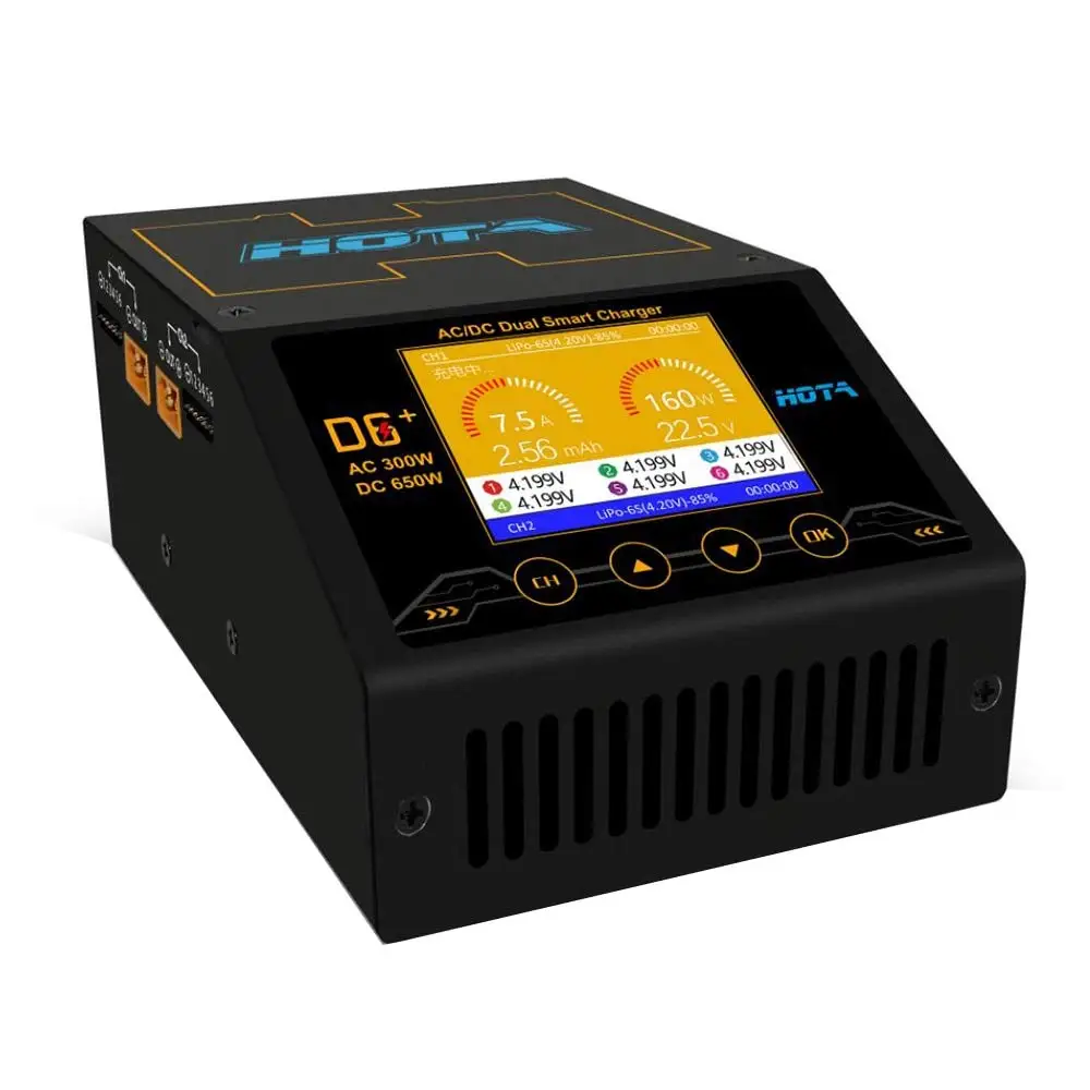HOTA D6 + Plus AC 300 Вт DC 2X325W 2X15A Двухканальное умное зарядное устройство Dis Lipo для