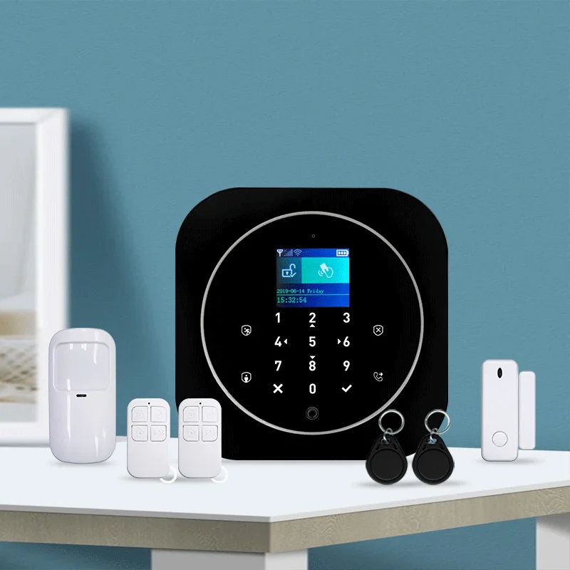 Tuya GSM Wifi охранная сигнализация Системы с движения PIR датчик газа дыма двери сирена