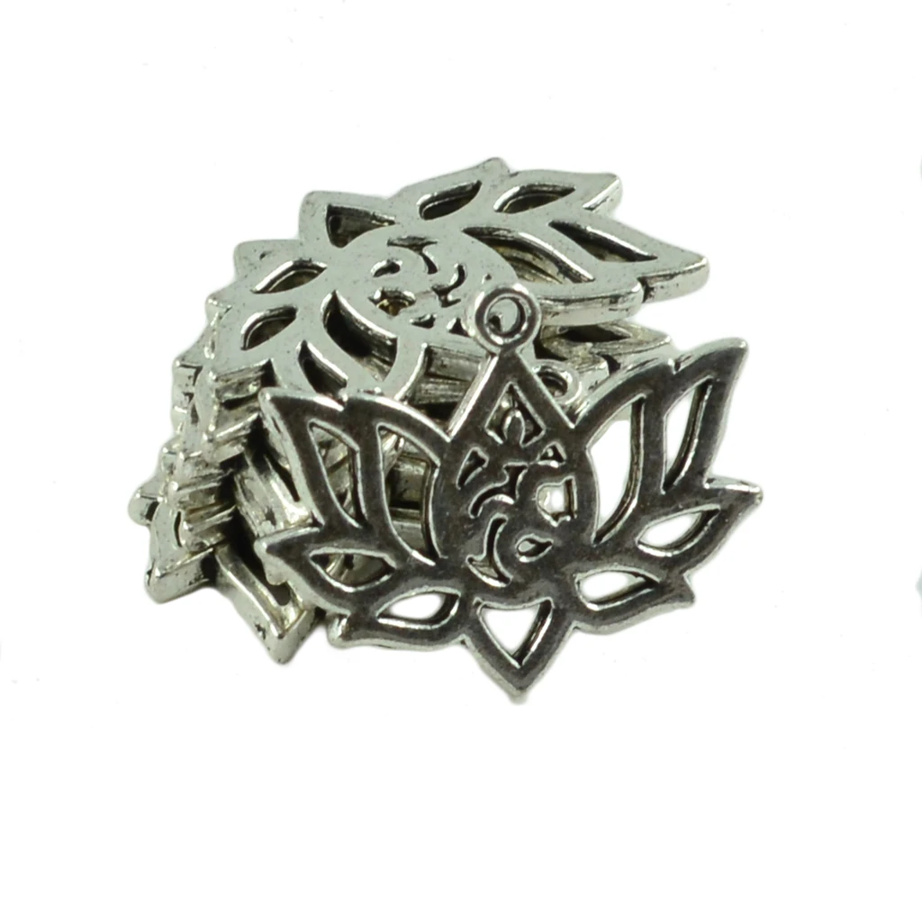 Подвеска с цветами лотоса OM Ом символ йоги 50 шт. | Украшения и аксессуары