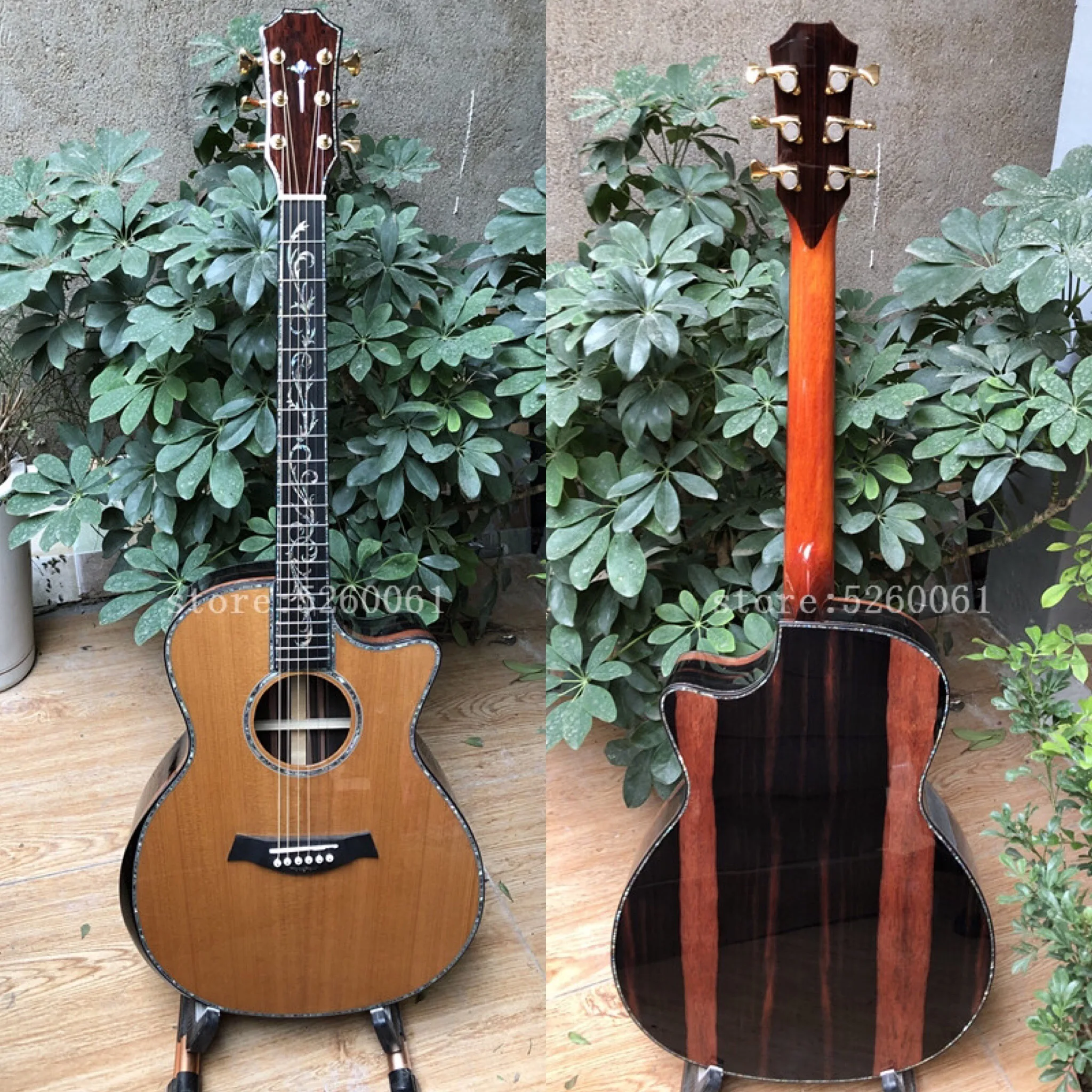 Заводская индивидуализированная Акустическая гитара подбородка PS14 твердая