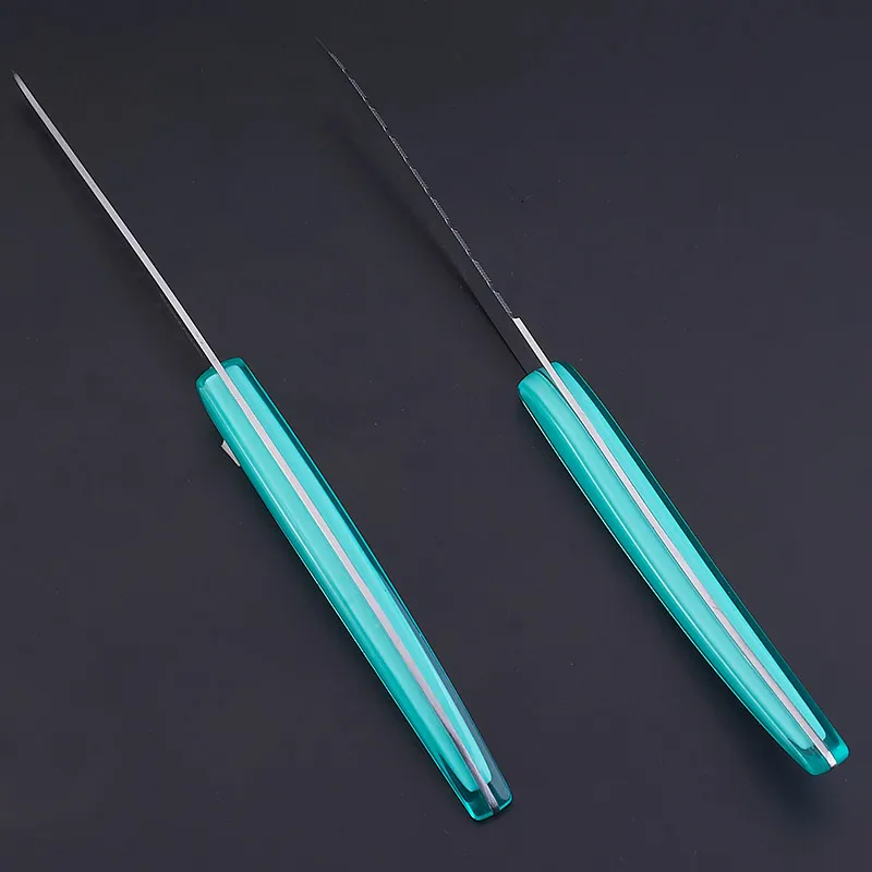 

Hot 6pcs Stainless Steel Steak Knife Set Rainbow Handle Steak Knives set Cutlery Flatware set Kitchen Tool