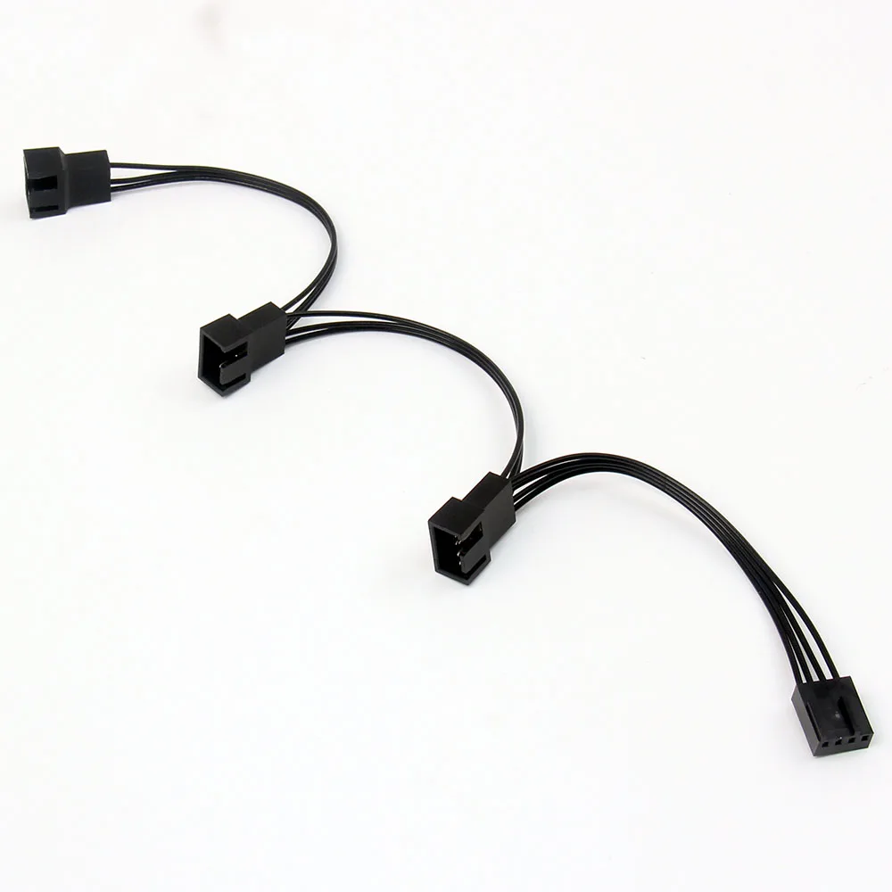 

Computer motherboard fan 4 pin 1 minute 3 fan extension line CPU 4 pin fan line PWM fan temperature control line black cable