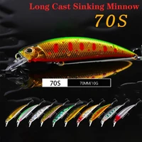 7cm 10g useful outdoor tackle minnow lures fish hooks sinking minnow baits winter fishing