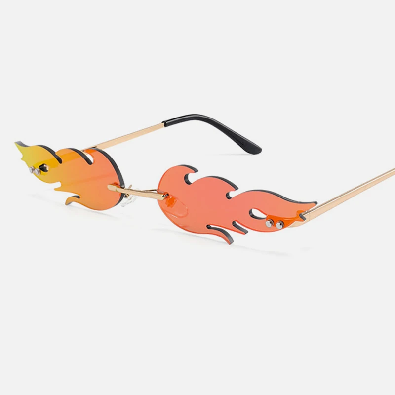 Солнцезащитные очки унисекс без оправы винтажные с облаками в стиле стимпанк