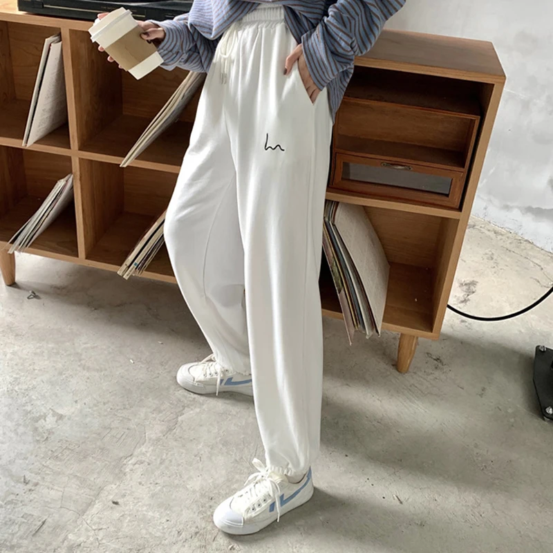 

Women Casual thin Pants Summer Lady's New High Waist Casual white Slacks Pants Women's Clothing Lace-up Long Trousers