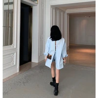 Women Chic Backless Lace-up White Shirt Office Casual Loose Ladies Blouse Oversize Fashion Sexy Tops Blusas Femininas 2020 New
