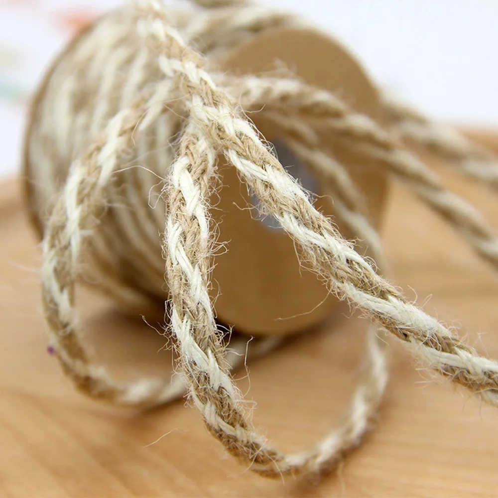 10 м/рулон джутовой ленты для DIY тканевые ленты ремесла Винтаж деревенский Свадьба День рождения Новогодние украшения подарки упаковка