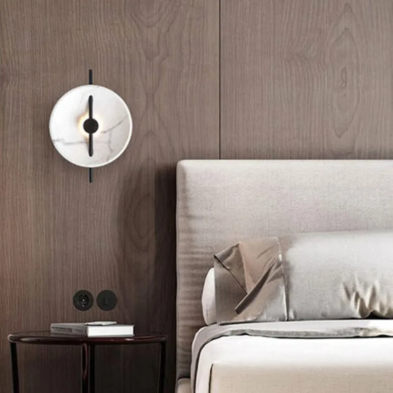 Современная Напольная Лампа из белого мрамора прикроватный столик для гостиной